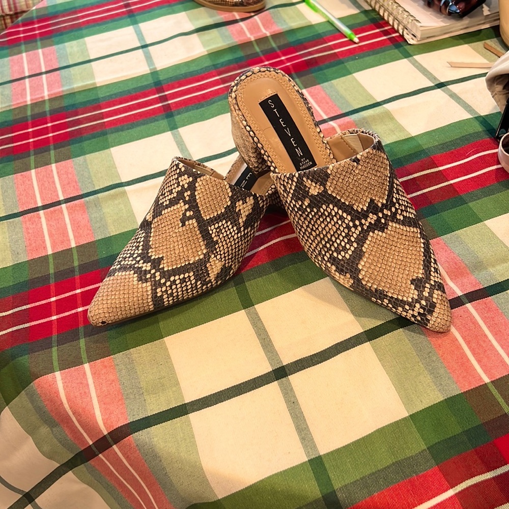 Steven by Steve Madden snakeskin mule